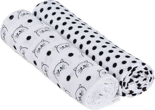 Lässig Swaddle Burp blanket 120x120 Little Chums cat - obrázek 1