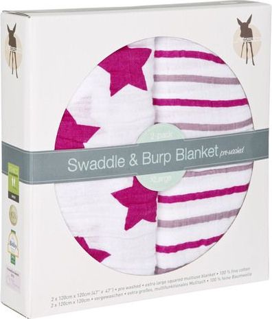 Lässig Swaddle Burp blanket 120x120 Little Chums mouse - obrázek 2