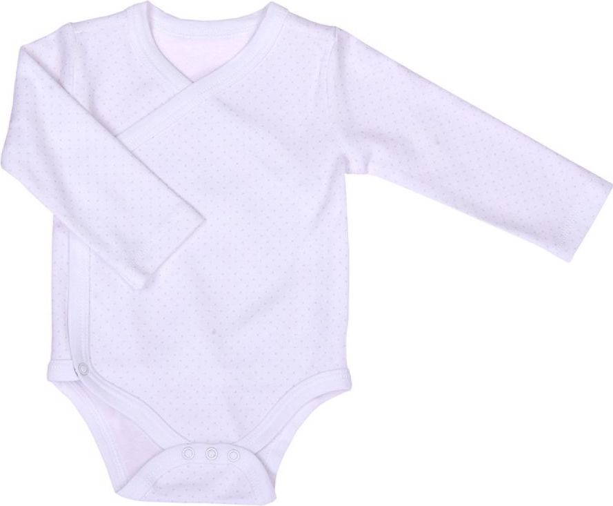 Body dlouhý rukáv Kitikate Dreams Kimono Dots Pink 62 - obrázek 1