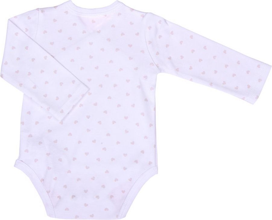 Body dlouhý rukáv Kitikate Dreams Kimono Heart Pink 62 - obrázek 1