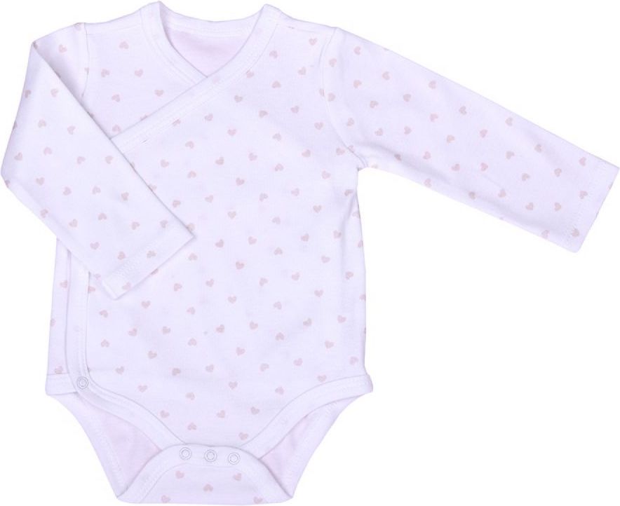 Body dlouhý rukáv Kitikate Dreams Kimono Heart Pink 62 - obrázek 2
