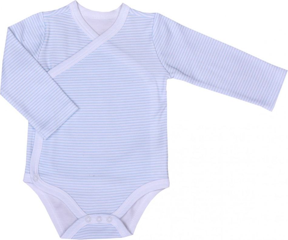 Body dlouhý rukáv Kitikate Dreams Kimono Blue Striped 62 - obrázek 1