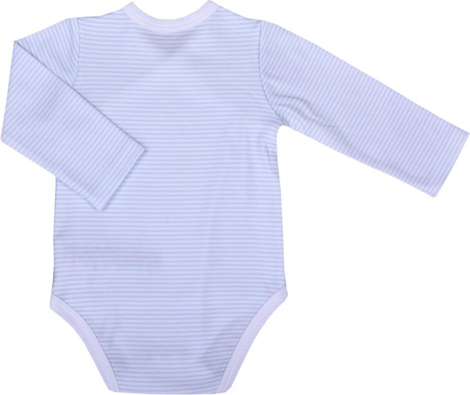 Body dlouhý rukáv Kitikate Dreams Kimono Blue Striped 62 - obrázek 2