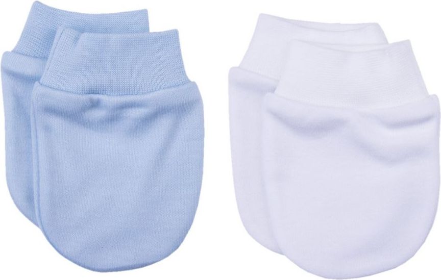 Rukavičky 2páry Kitikate Organic Whte-Blue 2019 - obrázek 1