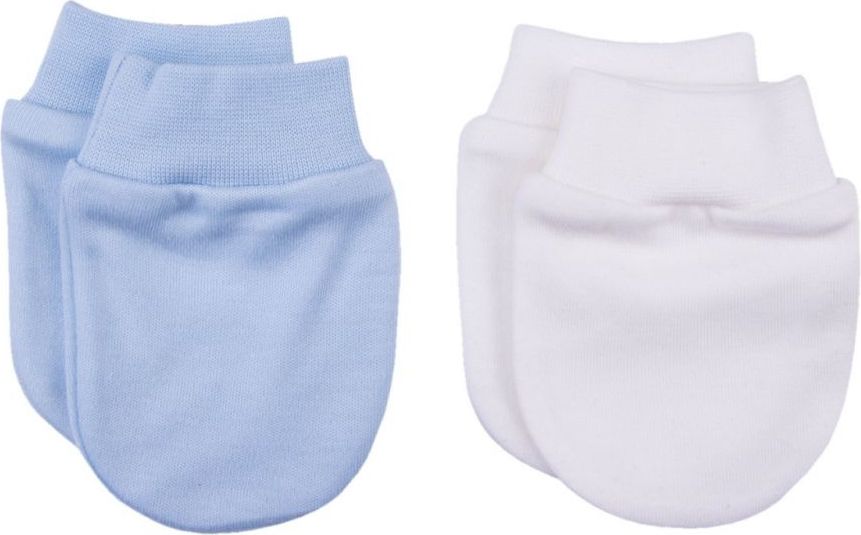 Rukavičky 2páry Kitikate Organic Ecru-Blue 2019 - obrázek 1