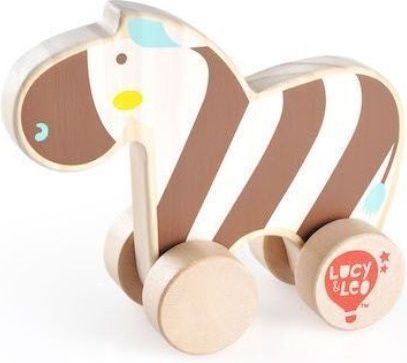 Dřevěná hračka Lucy&Leo Zebra on Wheels - obrázek 1