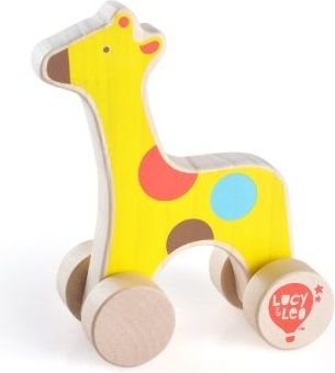 Dřevěná hračka Lucy&Leo Giraffe on Wheels - obrázek 1