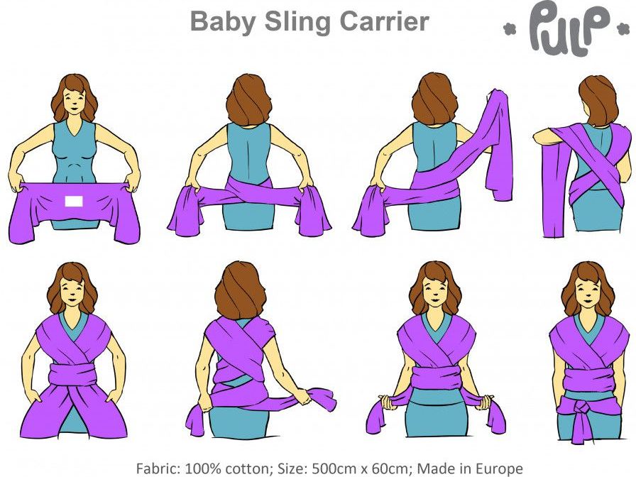 Šátek na nošení dětí Pulp Baby Sling - obrázek 2