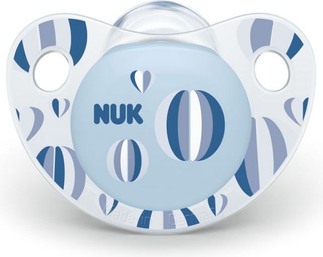 Silikonové šidítko Nuk Trendline Baloon Blue 0-6 měsíců - obrázek 1