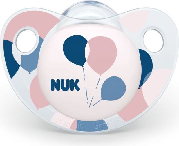 Silikonové šidítko Nuk Trendline Baloon Pink 0-6 měsíců - obrázek 1