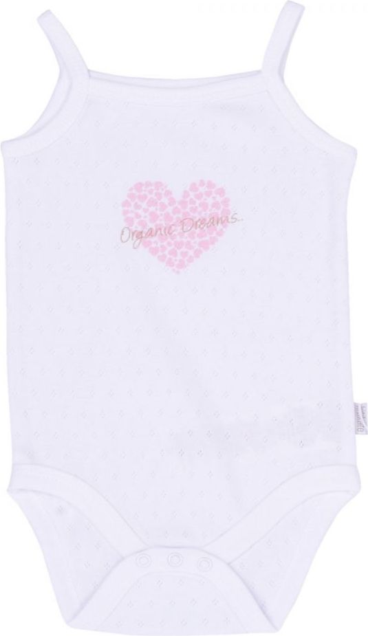 Body bez rukávu Kitikate Dreams Summer Chemise White-Pink 80 - obrázek 1