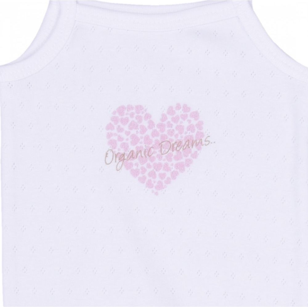 Body bez rukávu Kitikate Dreams Summer Chemise White-Pink 80 - obrázek 2