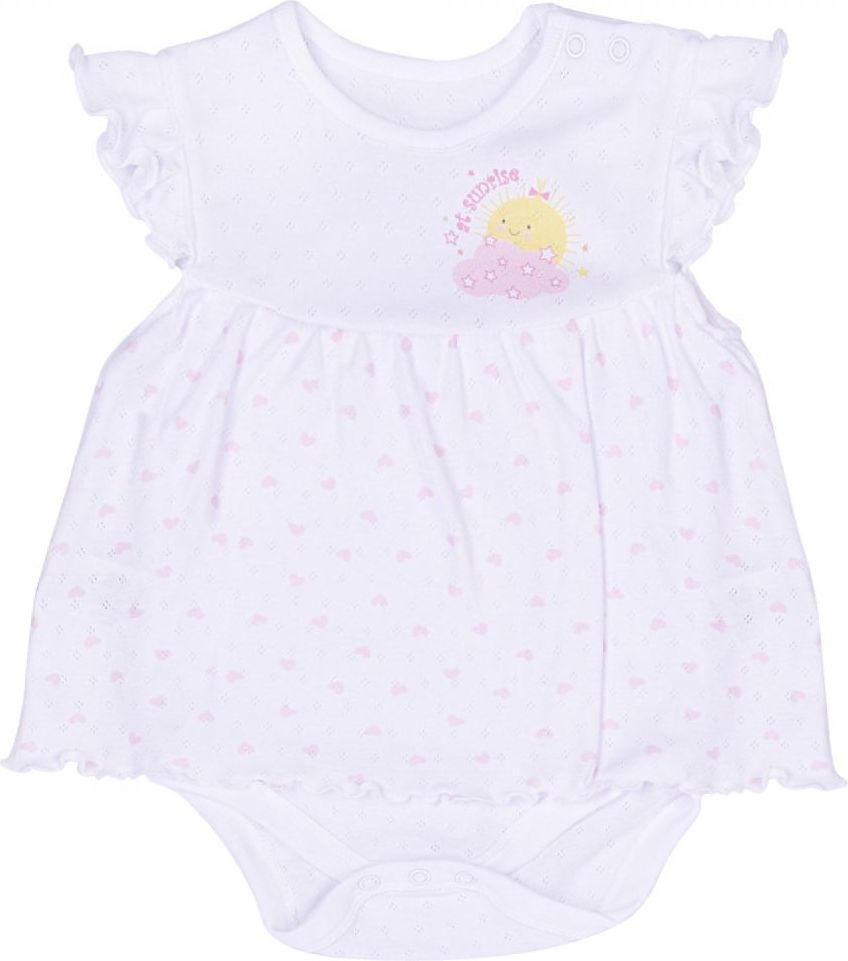 Šatičky+body Kitikate Dreams White-Pink 74 - obrázek 1
