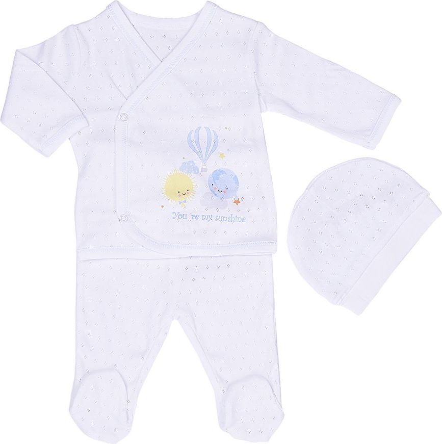 Kitikate Set 3ks Dreams Summer Newborn Boy White-Blue - obrázek 1