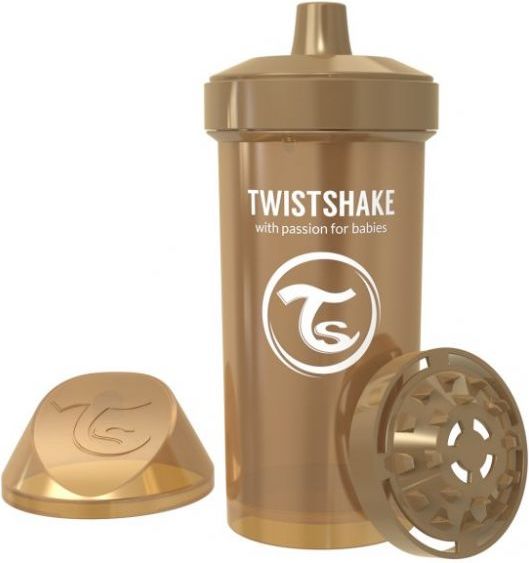 Láhev pro děti 360 ml 12m+ Twistshake Pearl Bronzová 2019 - obrázek 1