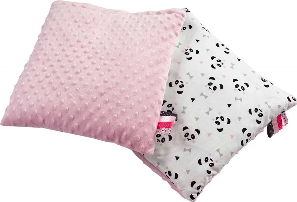 Polštářek minky Glück Happy Animals Pink Panda - obrázek 1