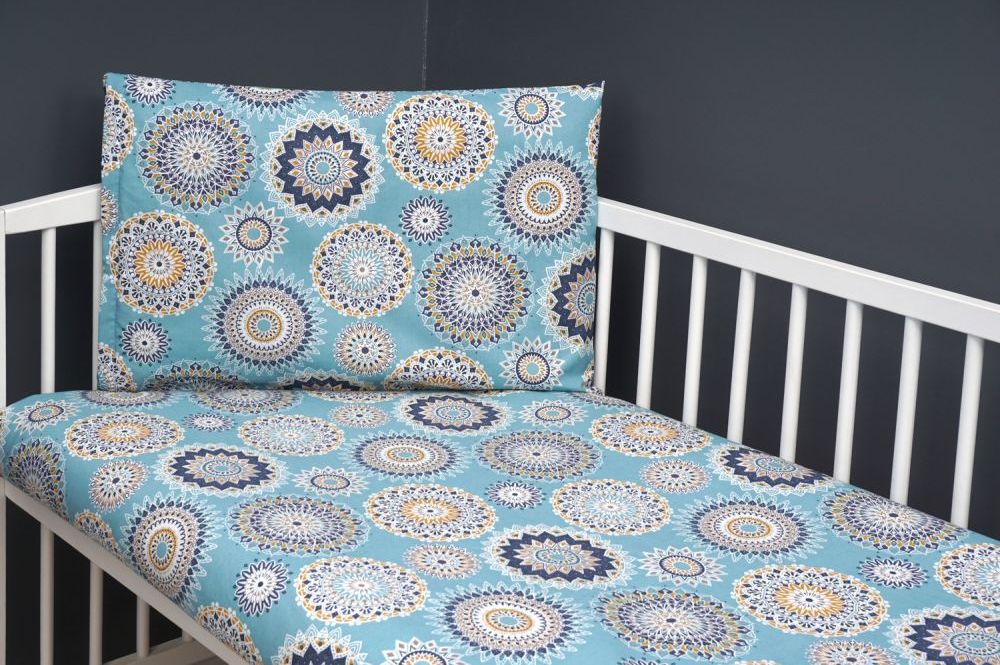 Povlečení do postýlky LittleUp Mandala Aqua - obrázek 2
