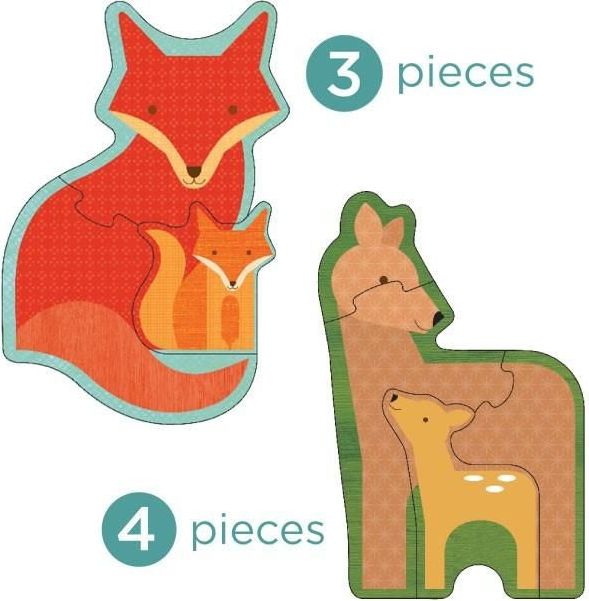 Petit Collage První puzzle lesní zvířátka - obrázek 2