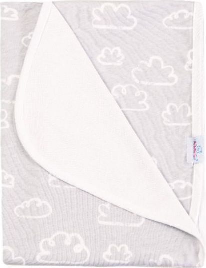 Dětská deka 75x100 cm Baby Matex Bamboo Šedé Mráčky - obrázek 1