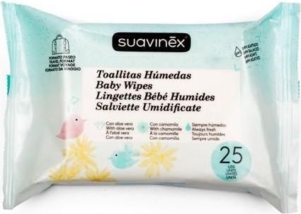 Suavinex HYGIENICKÉ VLHKÉ KAPESNÍČKY 25 KUSŮ BALENÍ PO 12 - obrázek 1