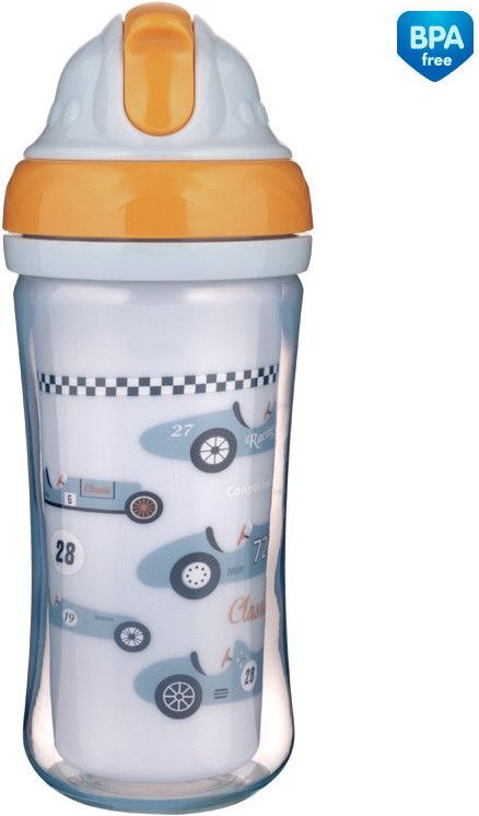 Canpol babies Sportovní láhev se slámkou Racing - sv. modrá, 260 ml - obrázek 1