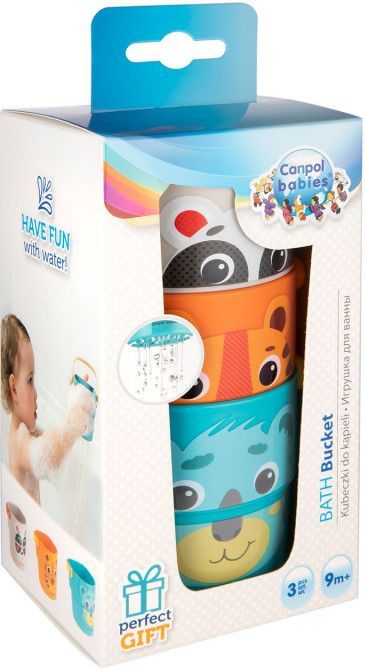 Canpol Babies Hrníčky ke koupání Hello Little 3 ks - obrázek 1