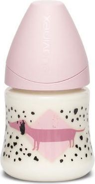 LÁHEV Kulatá savička LATEX 150 ml Suavinex RŮŽOVÝ PES - obrázek 1