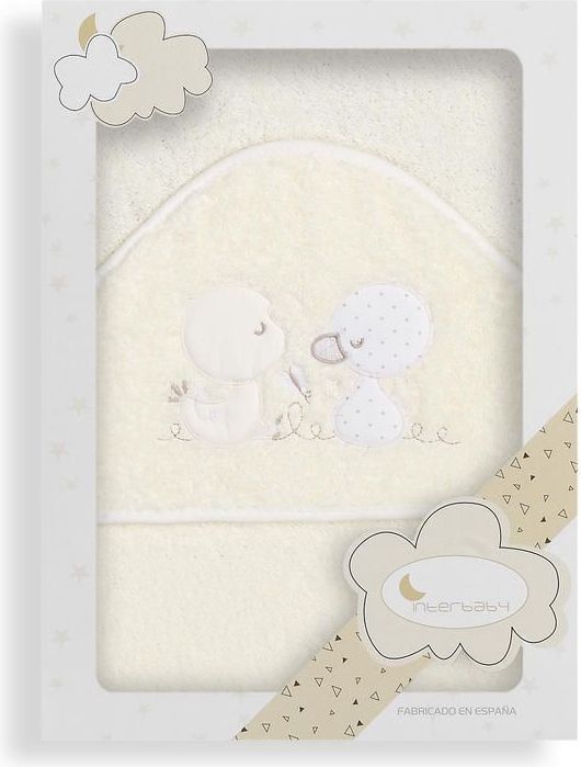 Osuška froté 100x100 cm Interbaby Kačenky Krémová - obrázek 1