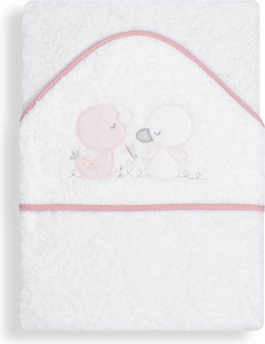 Osuška froté 100x100 cm Interbaby Kačenky Bílo-Růžová - obrázek 1