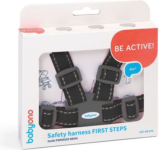 Bezpečnostní kšíry do kočárku BabyOno Černá 2019 - obrázek 1