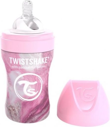 Twistshake Kojenecká láhev Anti-Colic nerezová 260ml Banán - obrázek 1
