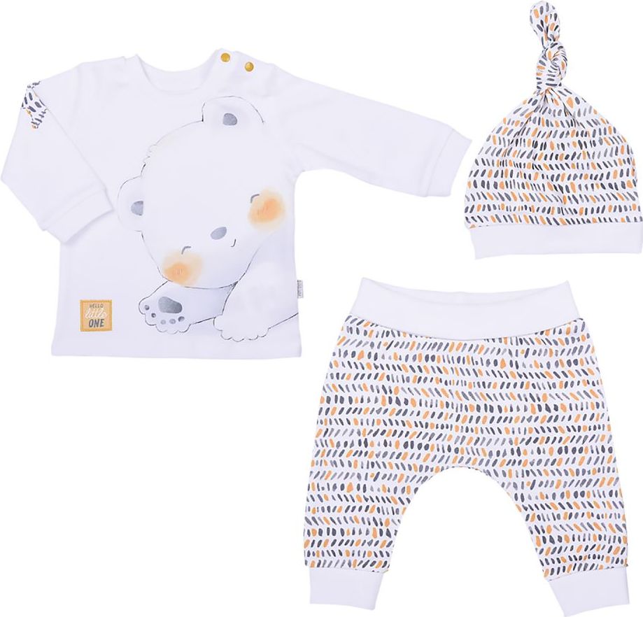 Set 3ks Kitikate Organic Polar Bear White 74 - obrázek 1