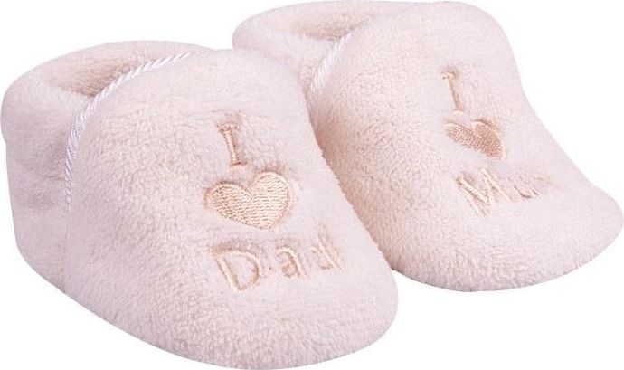 Capačky Yo I Love Mum/Dad Creme 6-12 měsíců - obrázek 1