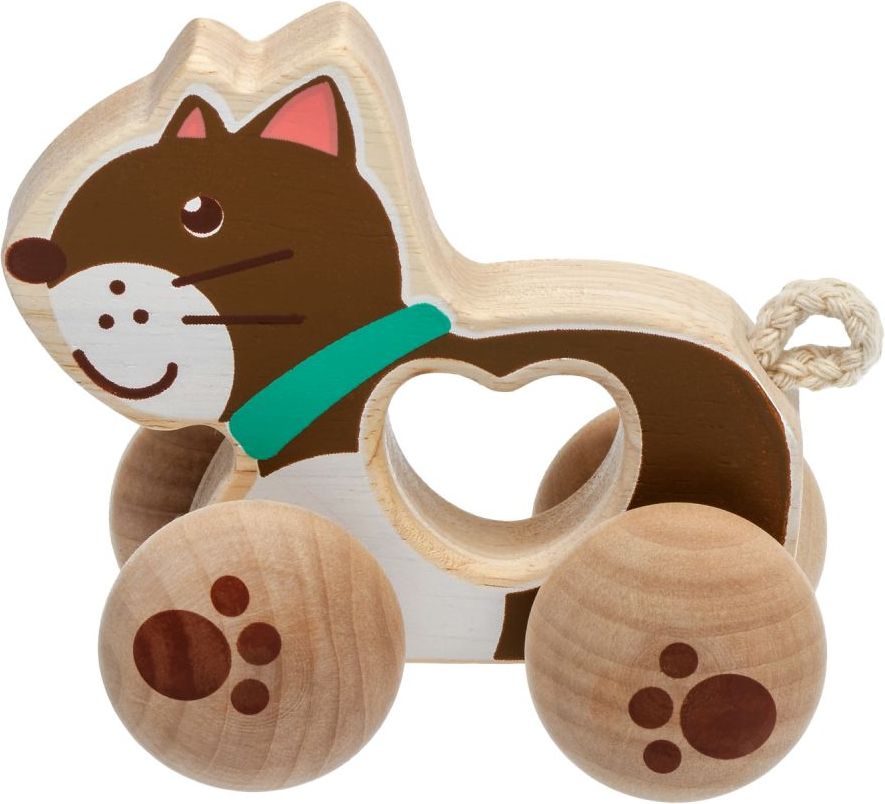 Dřevěná hračka Lucy&Leo Cat on Wheels - obrázek 1