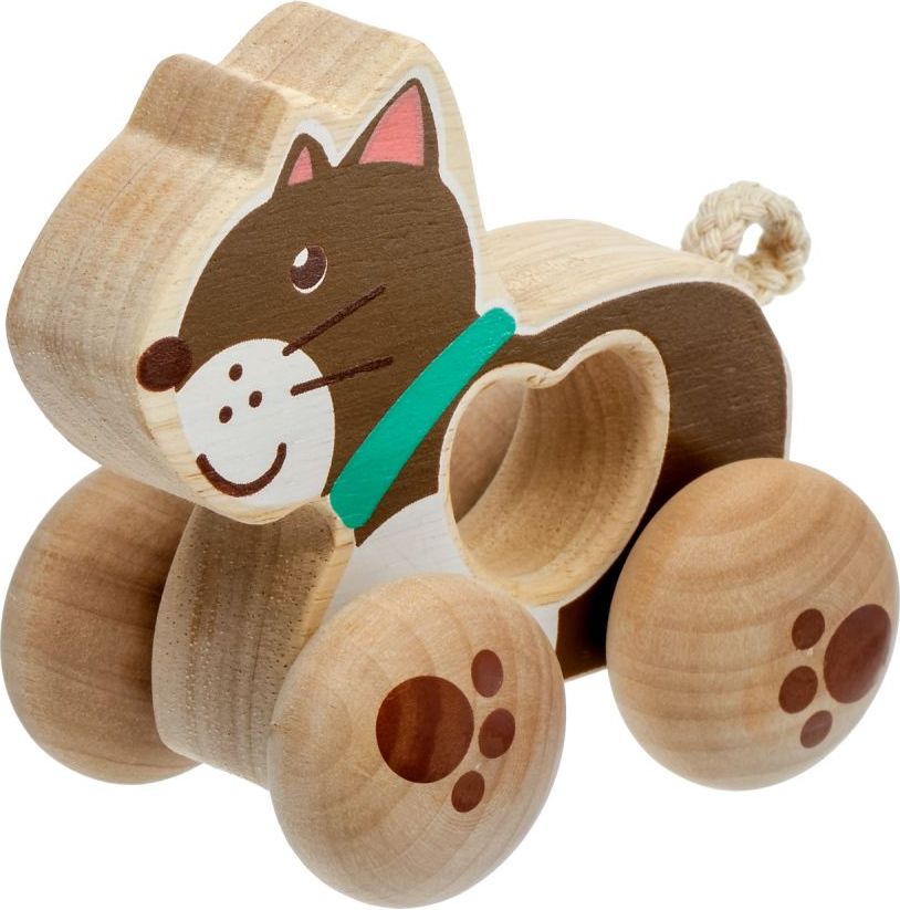 Dřevěná hračka Lucy&Leo Cat on Wheels - obrázek 2