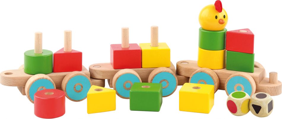 Dřevěná hračka Lucy&Leo Little Chick Train - obrázek 1
