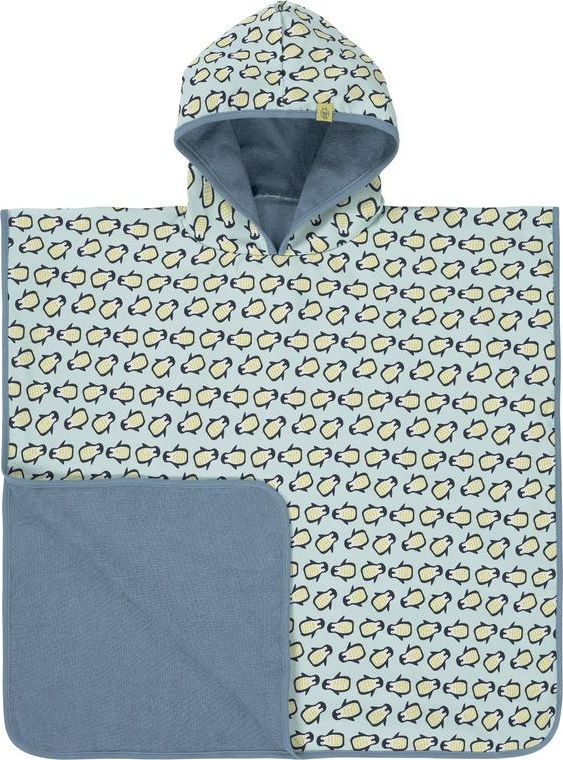 Lassig Beach Poncho Boys penguin mint uni - obrázek 1