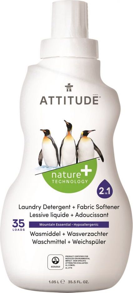 Prací gel a aviváž (2 v 1) Attitude s vůní Mountain Essentials 1050 ml (35 dávek) - obrázek 1