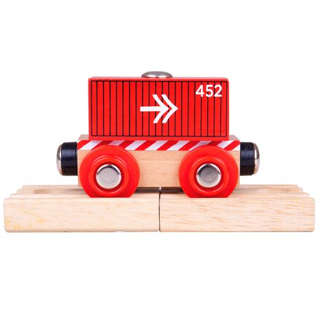 Bigjigs Rail Vagón červený kontejner - obrázek 2