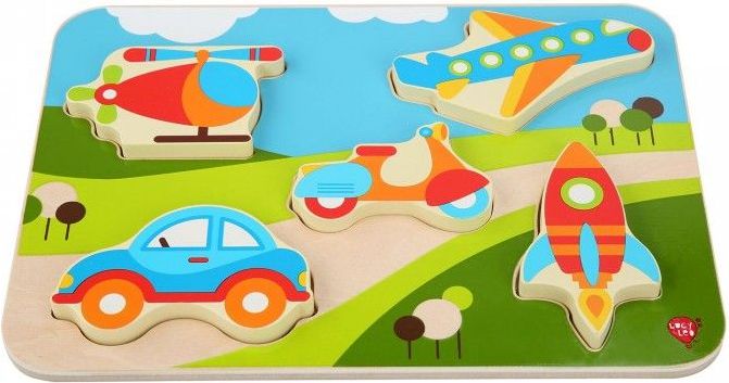 Dřevěné puzzle Lucy&Leo Vehicles - obrázek 1