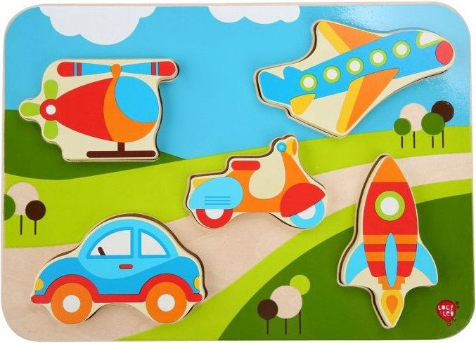Dřevěné puzzle Lucy&Leo Vehicles - obrázek 2