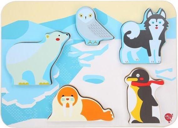 Dřevěné puzzle Lucy&Leo Polar Animals - obrázek 1