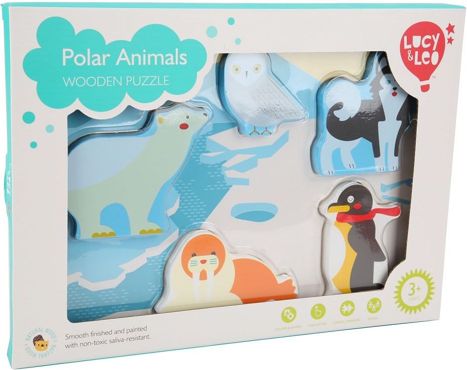 Dřevěné puzzle Lucy&Leo Polar Animals - obrázek 2
