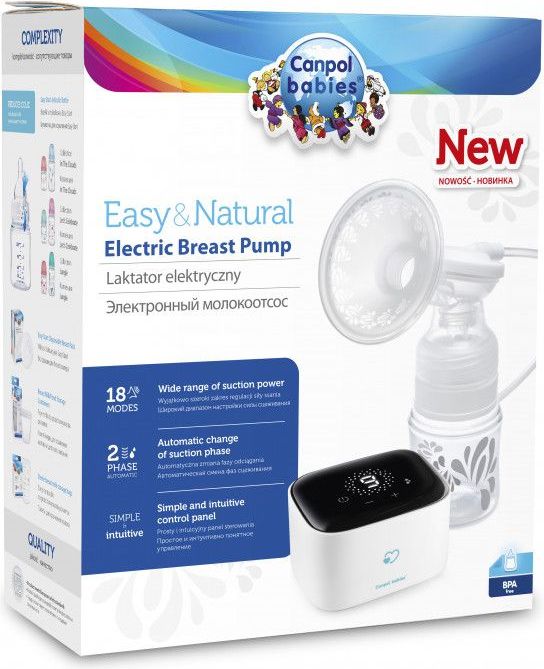 Canpol babies Elektronická odsávačka mateřského mléka EASY NATURAL - obrázek 2