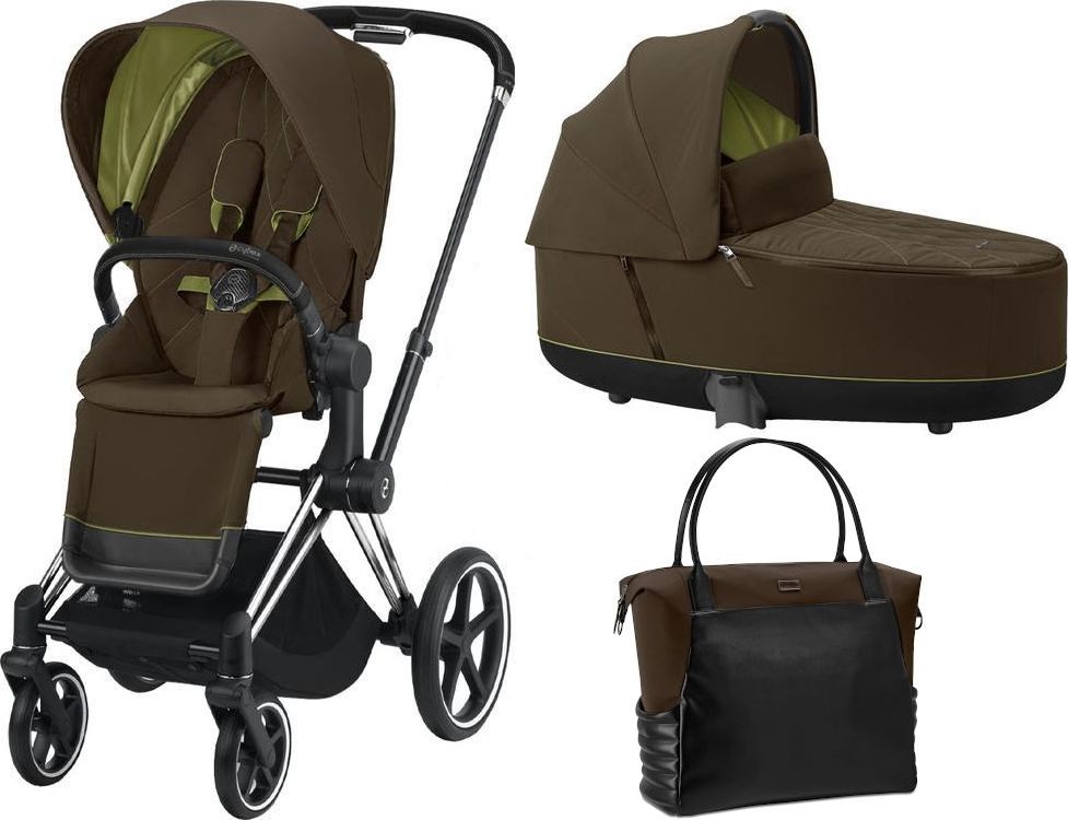 Cybex Kočárek Set 2v1 Priam 2021 Podvozek Chrome Black + Seat Pack + Lux + Taška - obrázek 1
