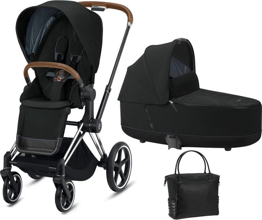 Cybex Kočárek Set 2v1 Priam 2021 Podvozek Chrome Brown + Seat Pack + Lux + Taška - obrázek 1