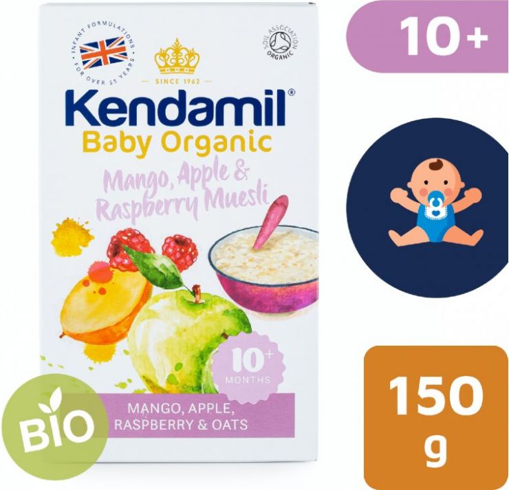 Dětská ovesná kaše s ovocem 150g Kendamil Organic Bio - obrázek 2