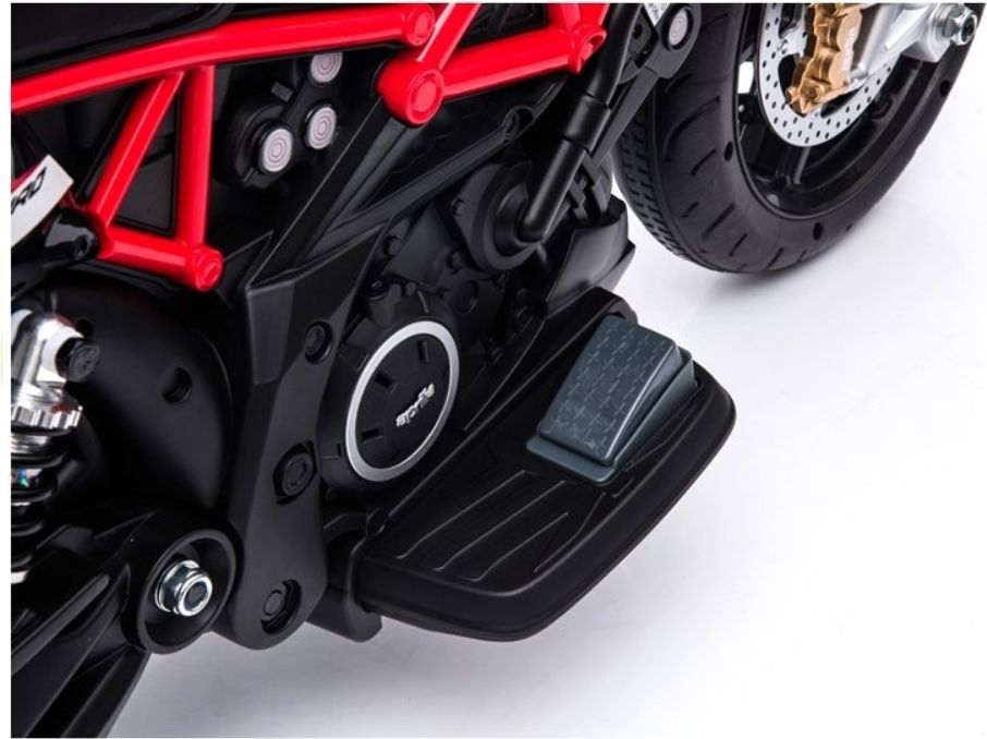 Elektrická motorka Aprilia - černo-červená - obrázek 3