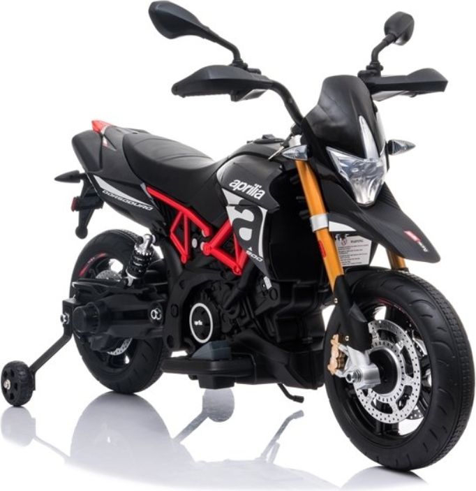 Elektrická motorka Aprilia - černo-červená - obrázek 4