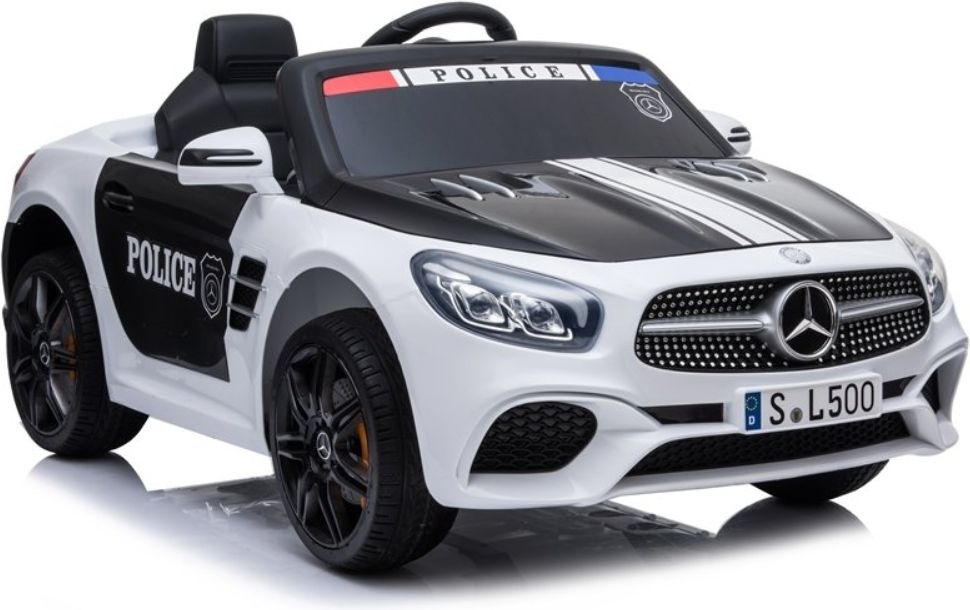 Elektrické autíčko MERCEDES SL500 Policie - bílé - obrázek 1